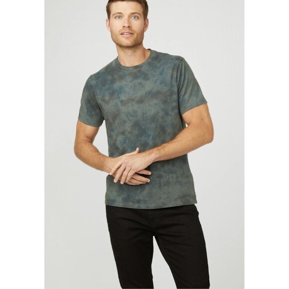Guess Men’s Telly Tie Dye Short Sleeves T-Shirt Camouflaged Size XL - Picture 2 of 3